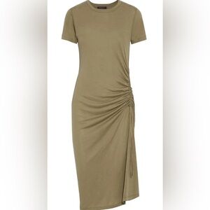 rag & bone Ina Paneled Ruched Midi Dress